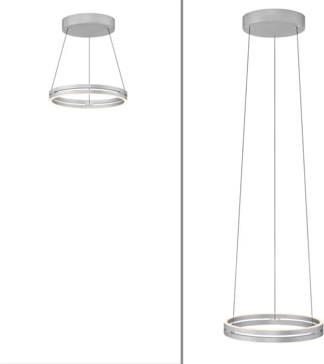 Paul Neuhaus PURE E-Loop Hanglamp - Ø50cm - Mat Chroom - afbeelding 4 van 6