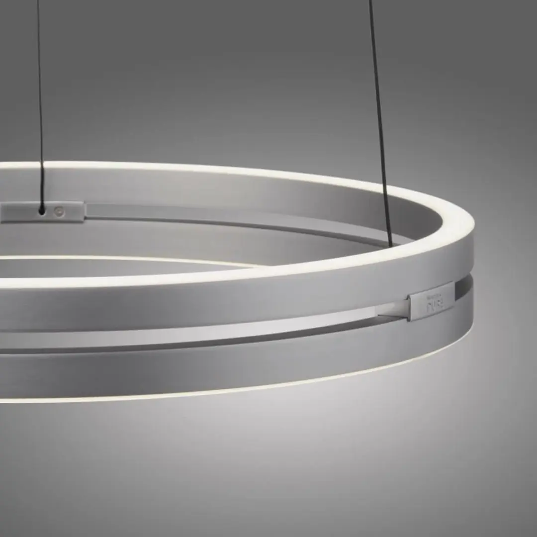 Paul Neuhaus PURE E-Loop Hanglamp - Ø50cm - Mat Chroom - afbeelding 6 van 6