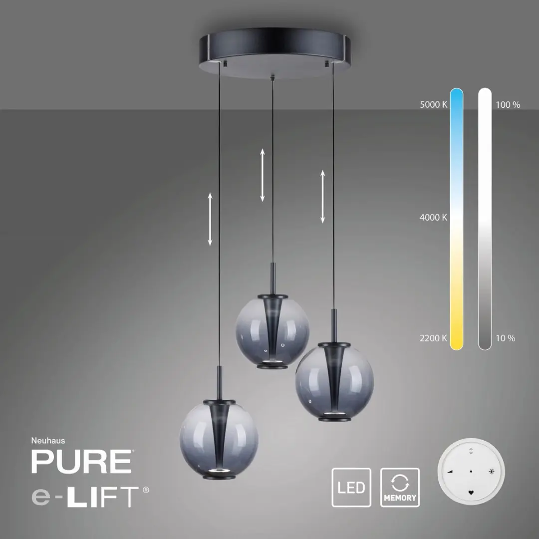 Paul Neuhaus PURE E-Infinity Hanglamp Ø50cm - Antraciet - afbeelding 6 van 6