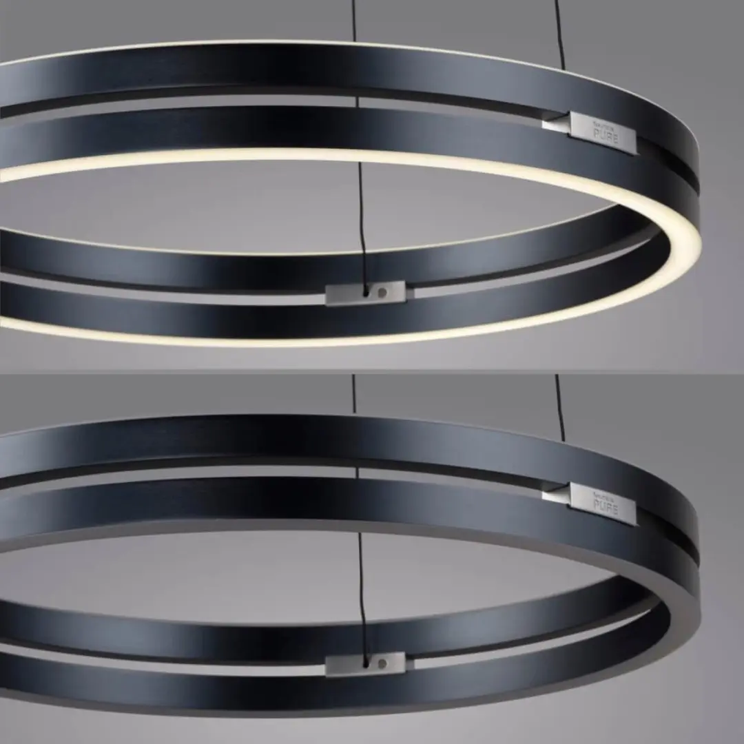 Paul Neuhaus PURE E-Loop Hanglamp - Ø 50cm - Donker grijs - afbeelding 5 van 6