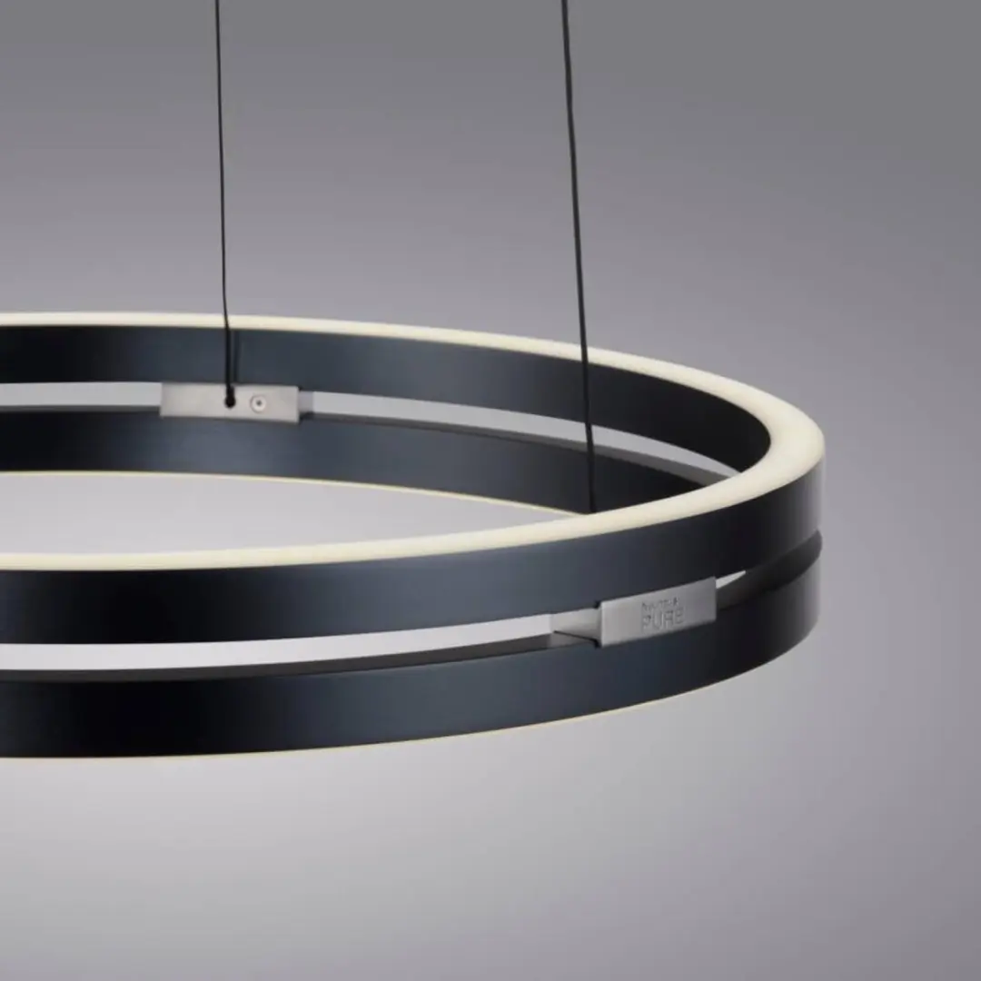 Paul Neuhaus PURE E-Loop Hanglamp - Ø 50cm - Donker grijs - afbeelding 3 van 6