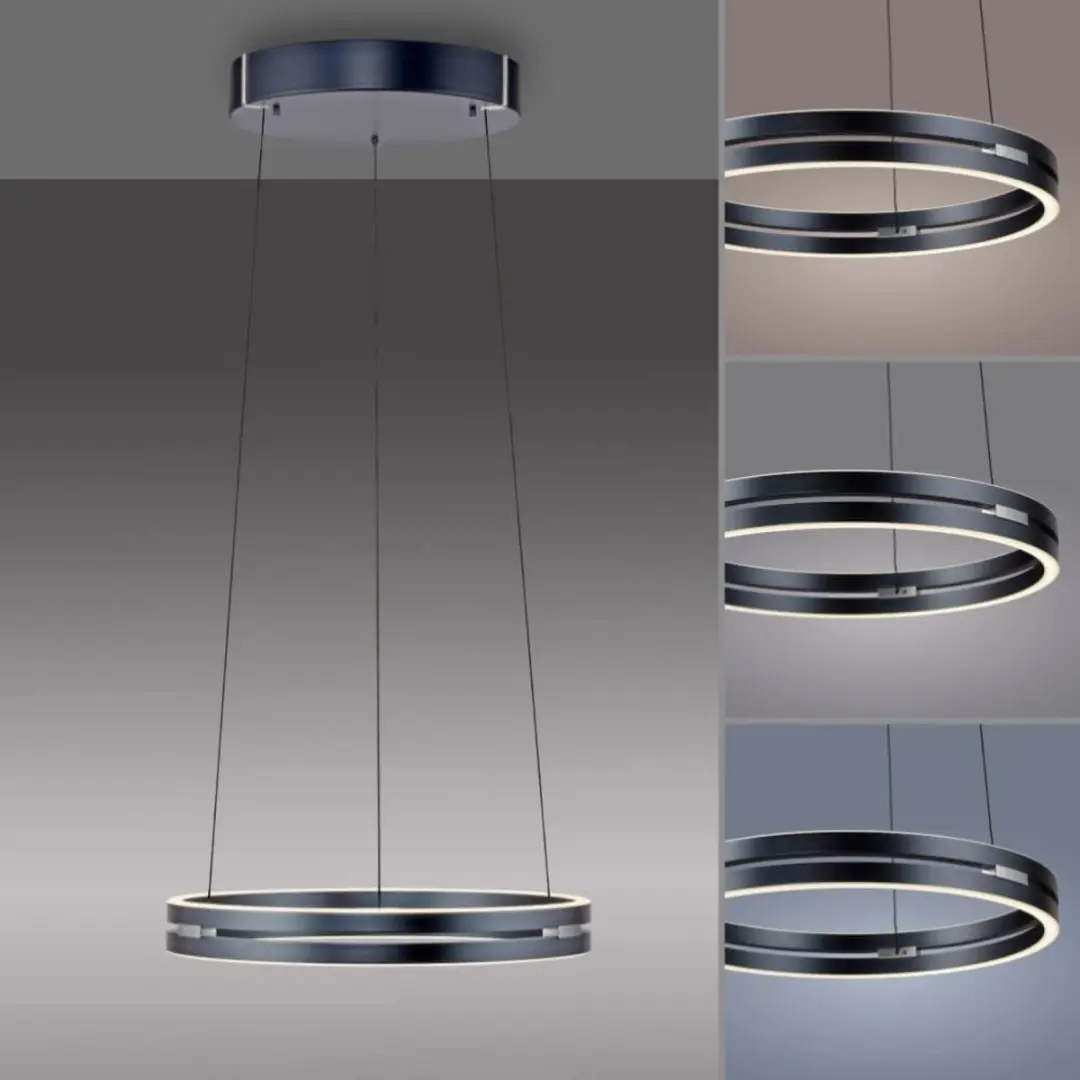 Paul Neuhaus PURE E-Loop Hanglamp - Ø 50cm - Donker grijs - afbeelding 4 van 6