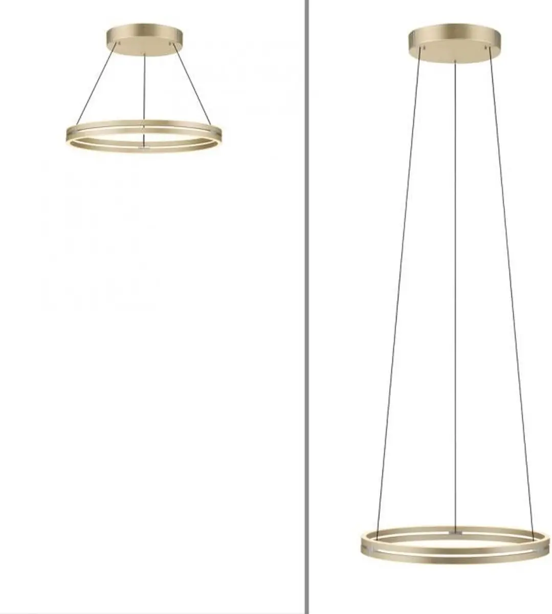Paul Neuhaus PURE E-Loop Hanglamp Ø 70cm - Mat goud - afbeelding 5 van 6