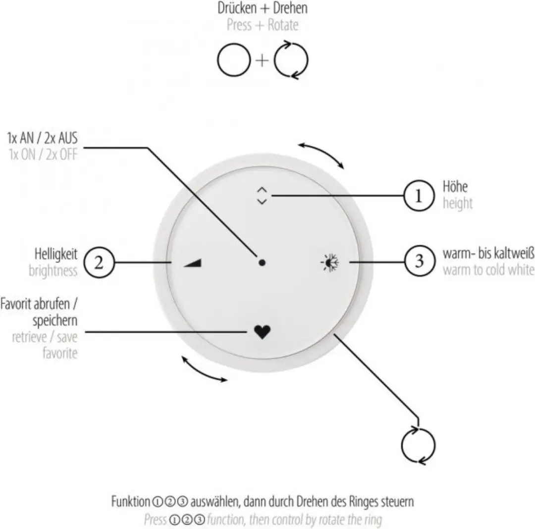 Paul Neuhaus PURE E-Loop Hanglamp Ø 70cm - Mat goud - afbeelding 6 van 6