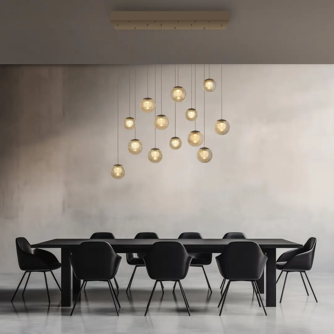 Paul Neuhaus PURE Popup Hanglamp 13-lichts 100cm Champagne - afbeelding 2 van 6