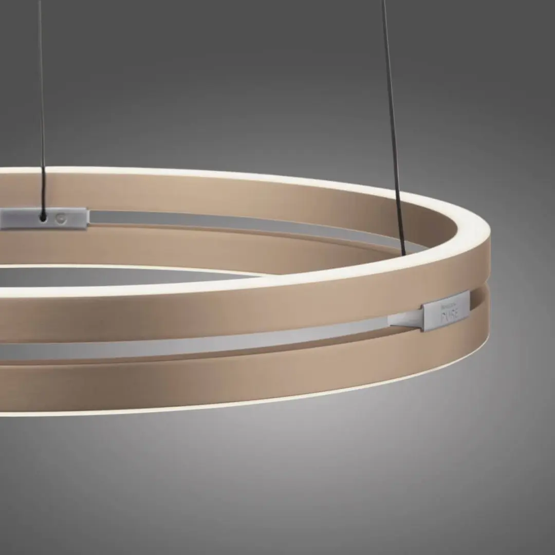 Paul Neuhaus PURE E-Loop Hanglamp Ø50cm - Mat goud - afbeelding 5 van 6