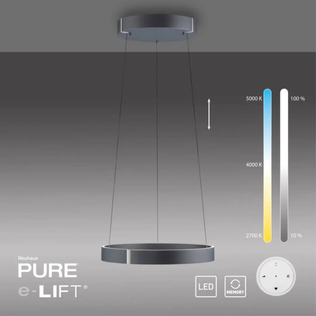 Paul Neuhaus Pure E-Clipse e-Lift Hanglamp Ø50cm - afbeelding 6 van 6