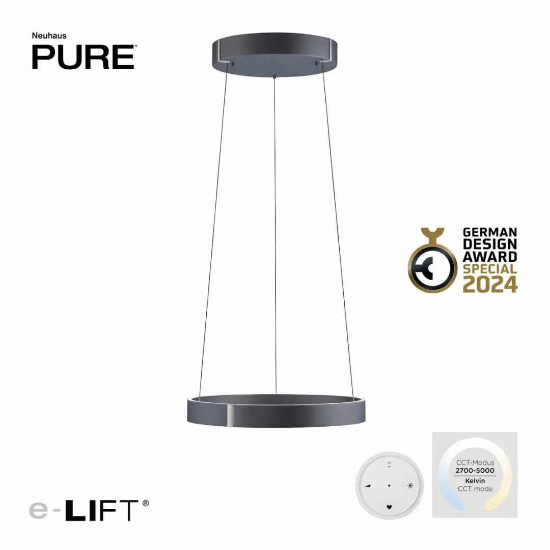 Paul Neuhaus Pure E-Clipse e-Lift Hanglamp Ø50cm - afbeelding 2 van 6