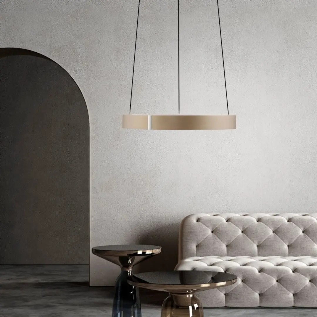 Paul Neuhaus PURE E-Clipse e-Lift Hanglamp Ø50cm - Champagne - afbeelding 4 van 6