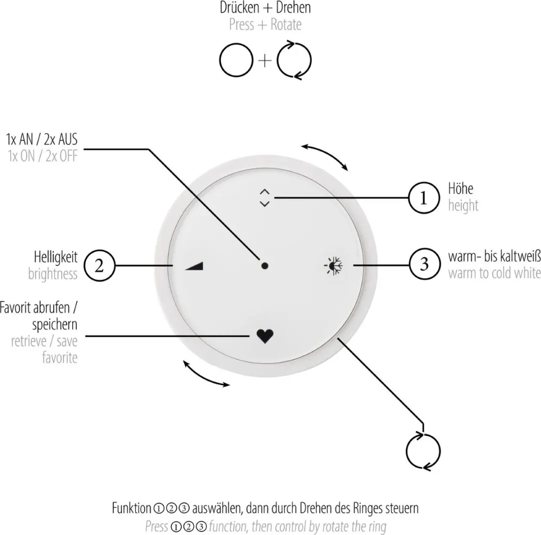 Paul Neuhaus PURE E-Vitrum Hanglamp Ø45cm - Antraciet - afbeelding 5 van 6