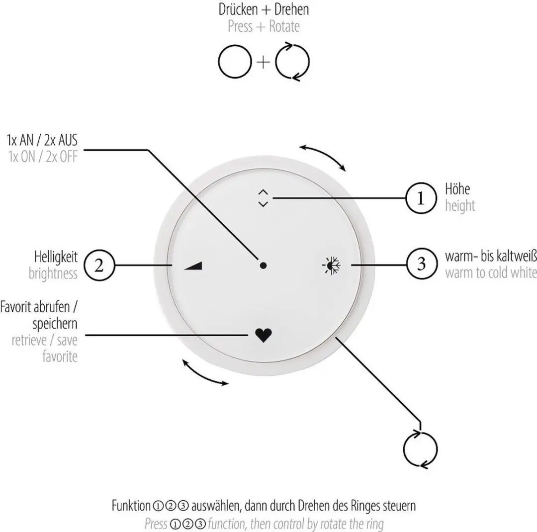 Paul Neuhaus PURE E-Motion Hanglamp - LED - 120cm - afbeelding 5 van 6
