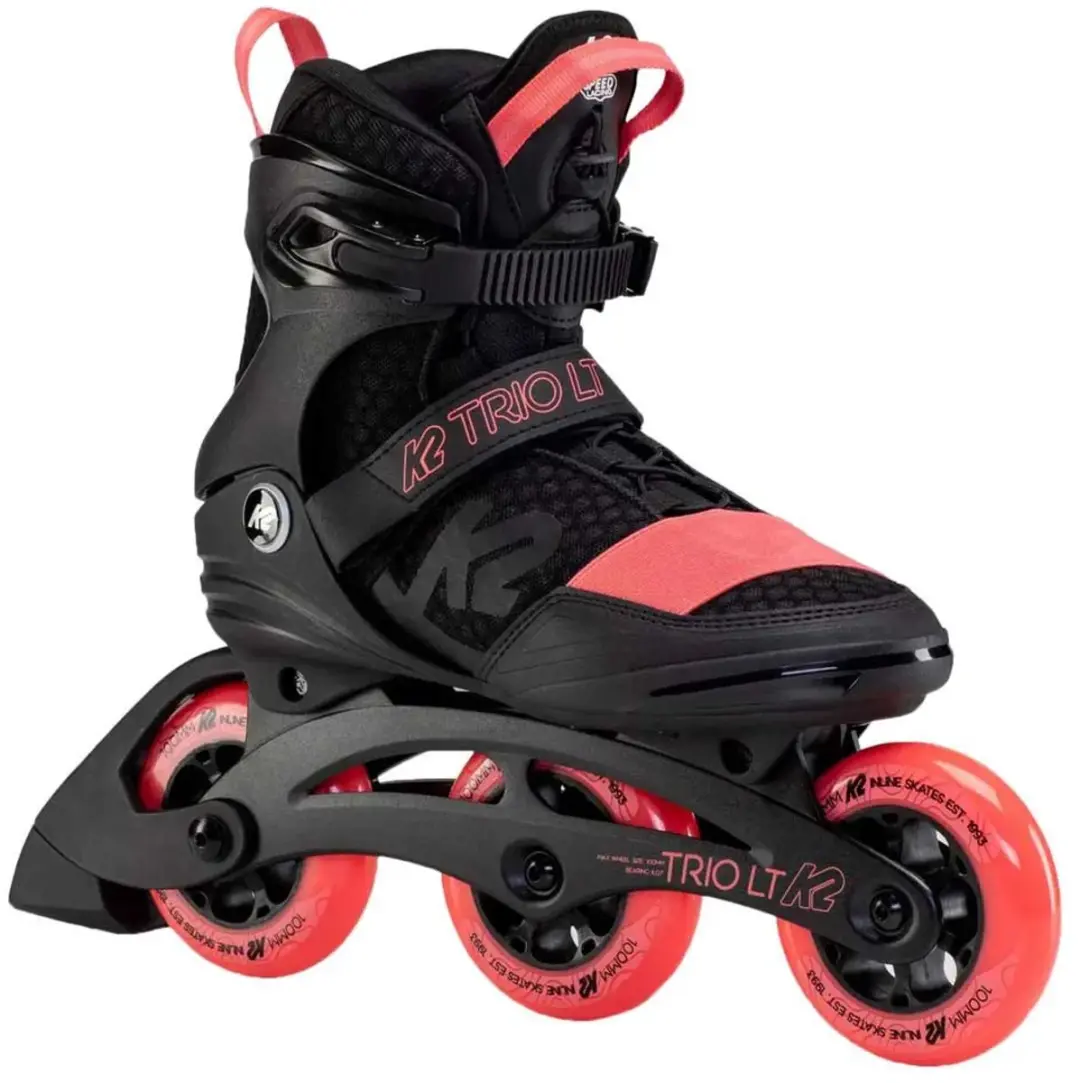 K2 Trio LT 100 Dames Inline Skates - 100mm - Zwart/Coral - 40 - afbeelding 5 van 5