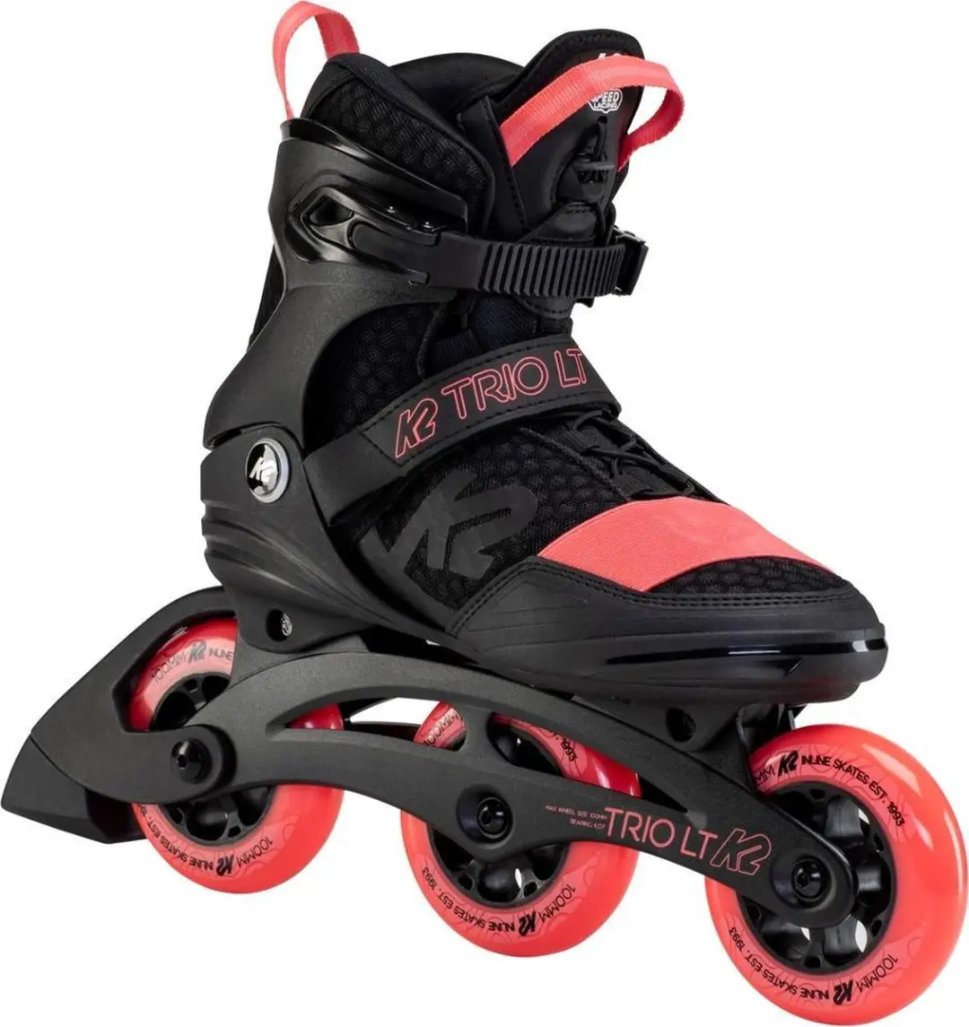 K2 Trio LT 100 Dames Inline Skates - 100mm - Zwart/Coral - 40 - afbeelding 3 van 5