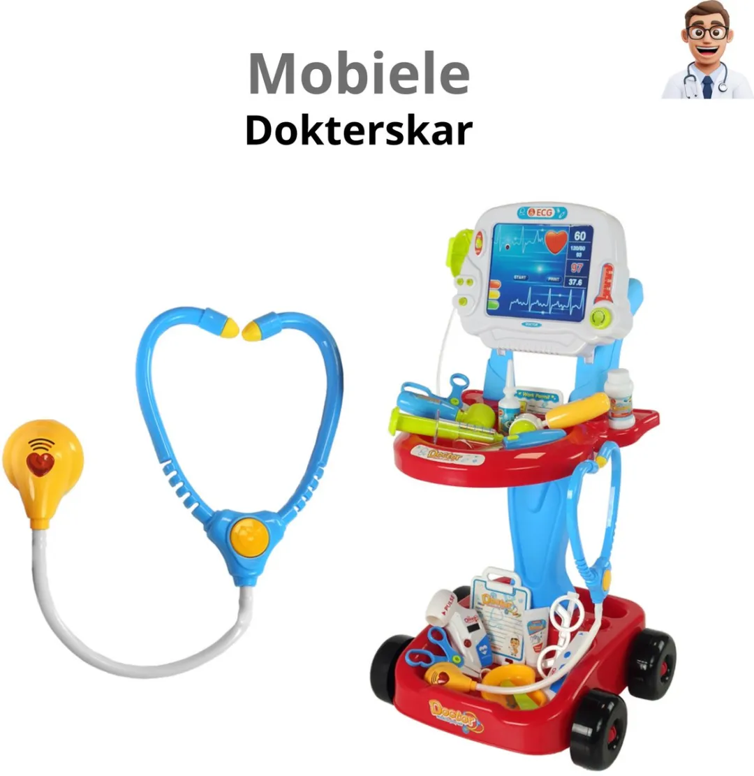 LEAN Toys Dokterset 17-delig - Wit