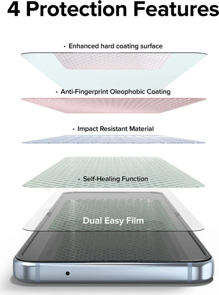 Ringke Dual Easy Film Screen Protector Samsung Galaxy Z Flip 4 - 2 Stuks - afbeelding 6 van 6