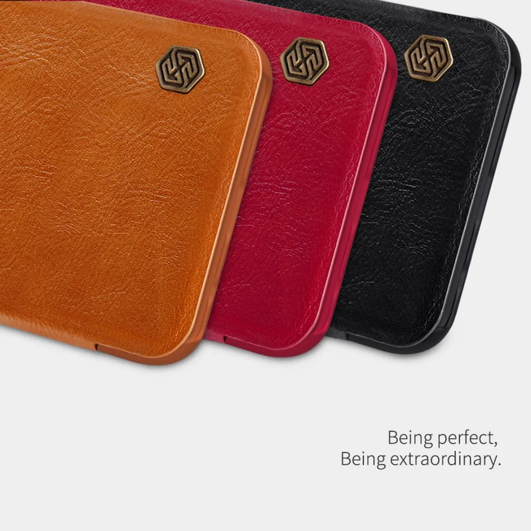 Nillkin Qin Leather Flip Cover Samsung Galaxy A21s - Rood - 2 Pasjes