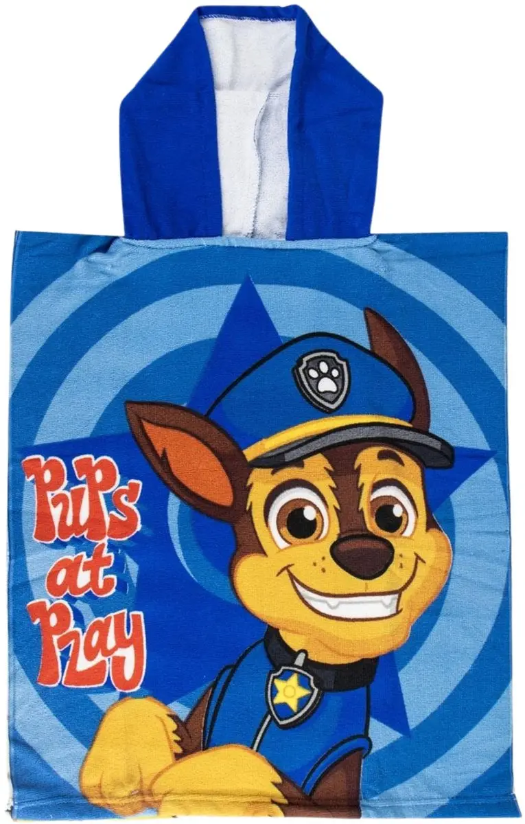 Paw Patrol pups at play badponcho 50x115cm sneldrogend
