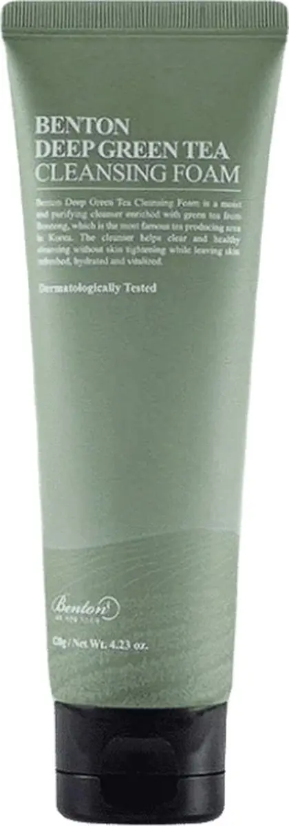 Benton Deep Green Tea Reinigingsschuim 120g - afbeelding 3 van 3