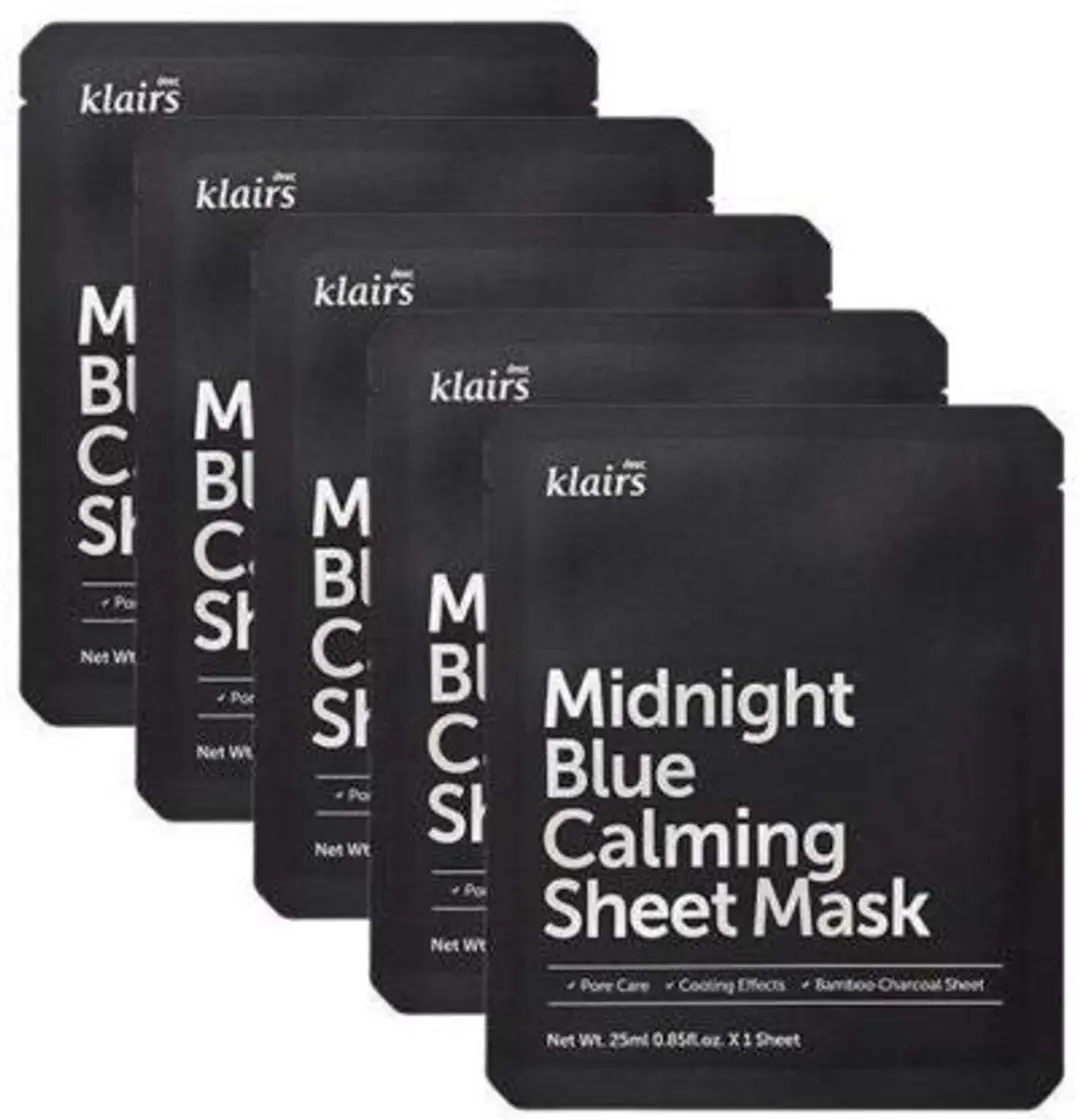 Klairs Midnight Blue Kalmerend Sheet Mask 25ml - afbeelding 2 van 6