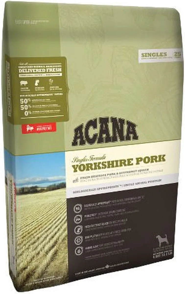 Acana Singles Yorkshire Pork Hondenvoer 2kg