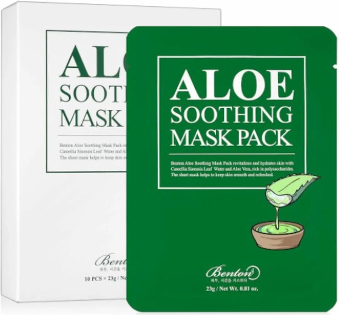 Benton Aloe Soothing Mask Gezichtsmasker - 1 stuk - afbeelding 3 van 3