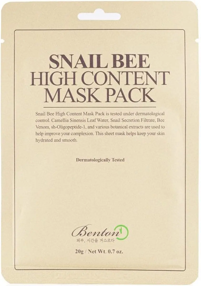 Benton Snail Bee High Content Gezichtsmasker 20ml