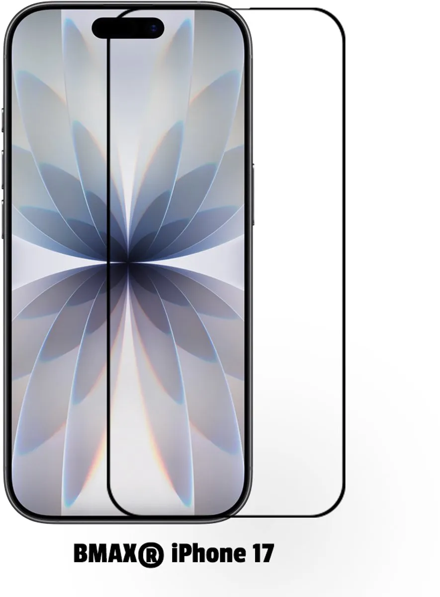 BMAX iPhone 17 Full Cover Screenprotector - 2 Stuks - Zwart