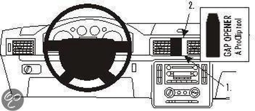 Brodit ProClip 852257 Universeel Telefoonhouder - Zwart