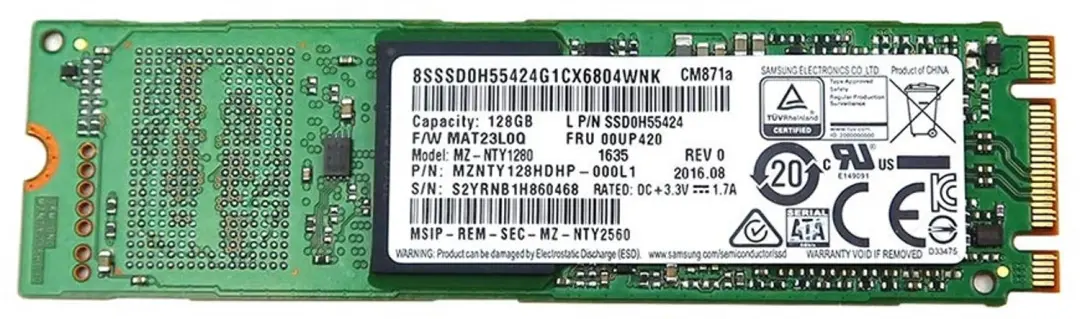 Samsung CM871a SSD 128GB M.2 2280 SATA III 6Gb/s