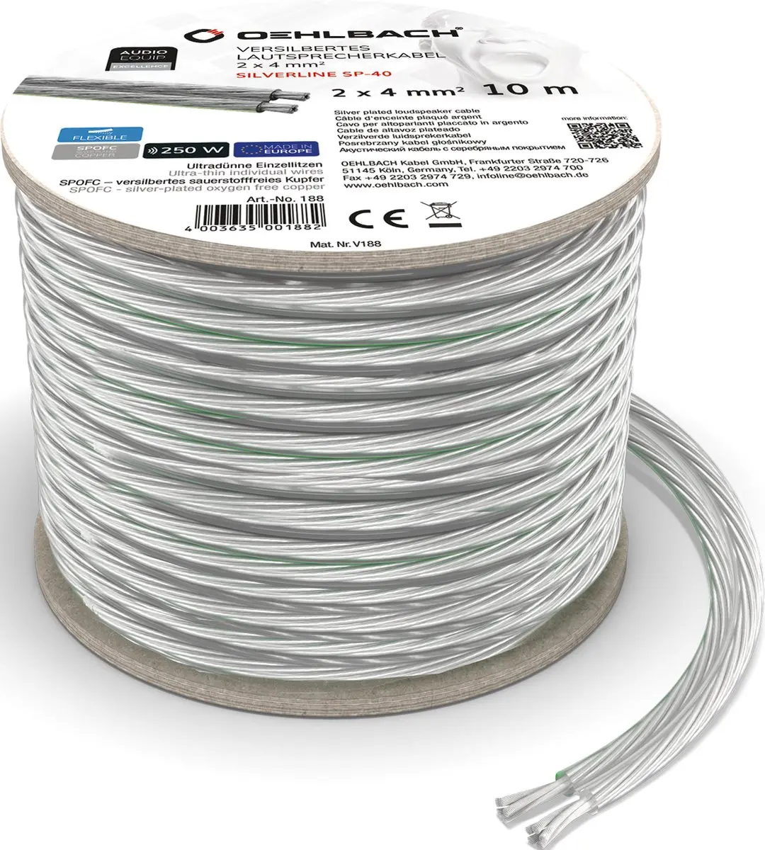 Oehlbach Silverline D1C188 Luidsprekerkabel - 10m - afbeelding 3 van 6