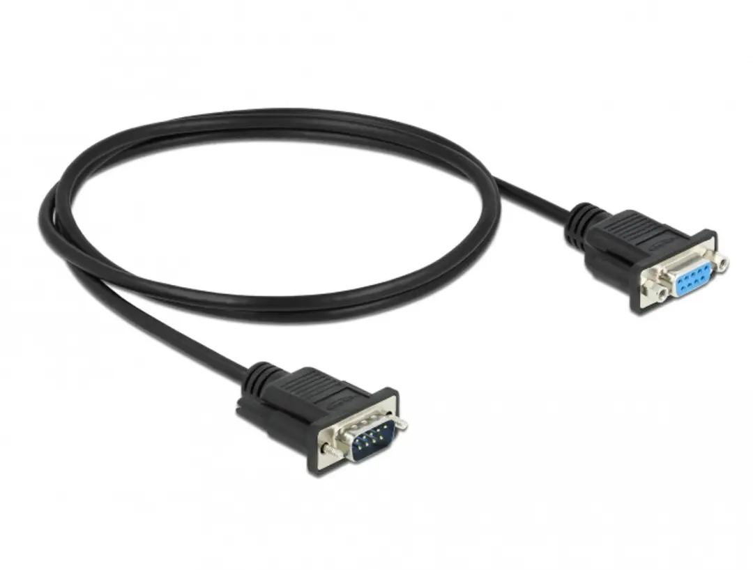 Delock 86615 Nulmodem Kabel RS-232 DB9 1m - afbeelding 3 van 4