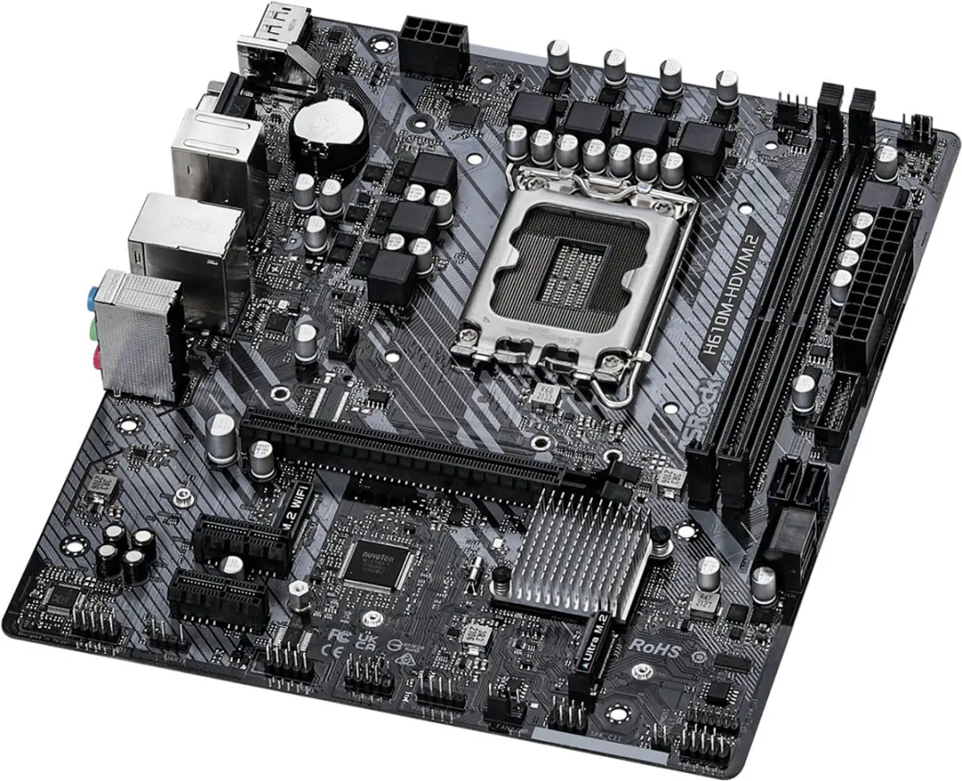 ASRock H610M-HDV/M.2 90-MXBH60-A0UAYZ Moederbord - afbeelding 2 van 5