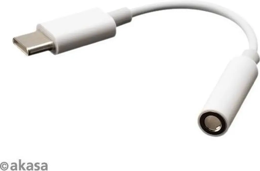 Akasa AK-CBCA27-10WH Audio-adapter USB-C naar Jack - Wit - afbeelding 3 van 5