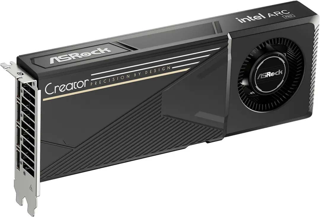 ASRock Arc Pro B60 Creator 90-GA60ZZ-00UBNF Videokaart - Zwart - afbeelding 5 van 6