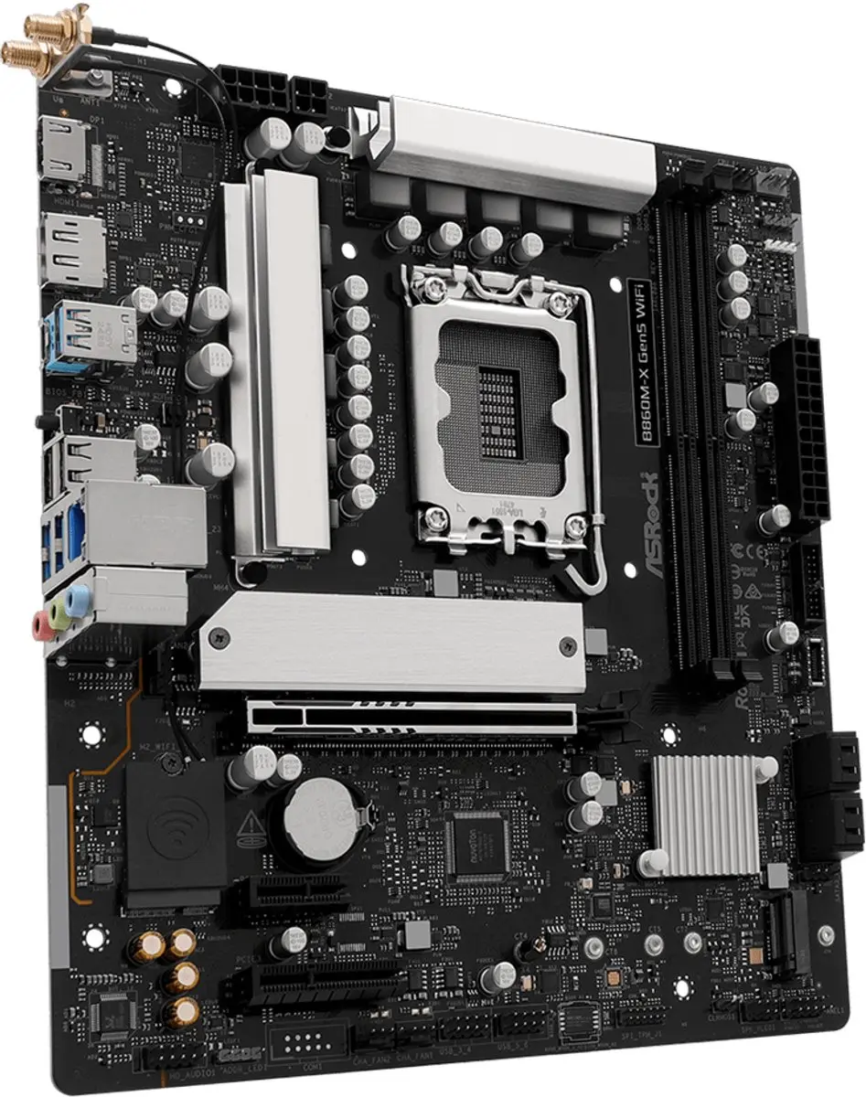 ASRock B860M-X Gen5 WiFi 90-MXBSF0-A0UAYZ Moederbord - afbeelding 4 van 5