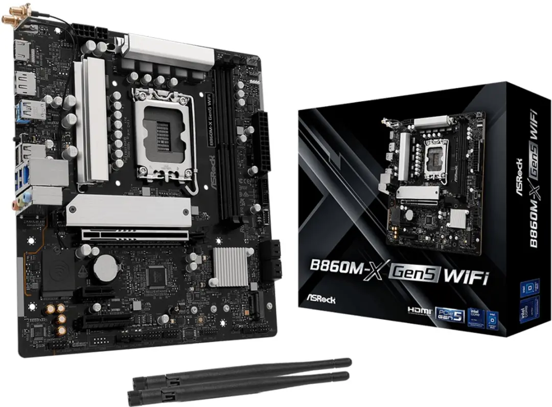 ASRock B860M-X Gen5 WiFi 90-MXBSF0-A0UAYZ Moederbord