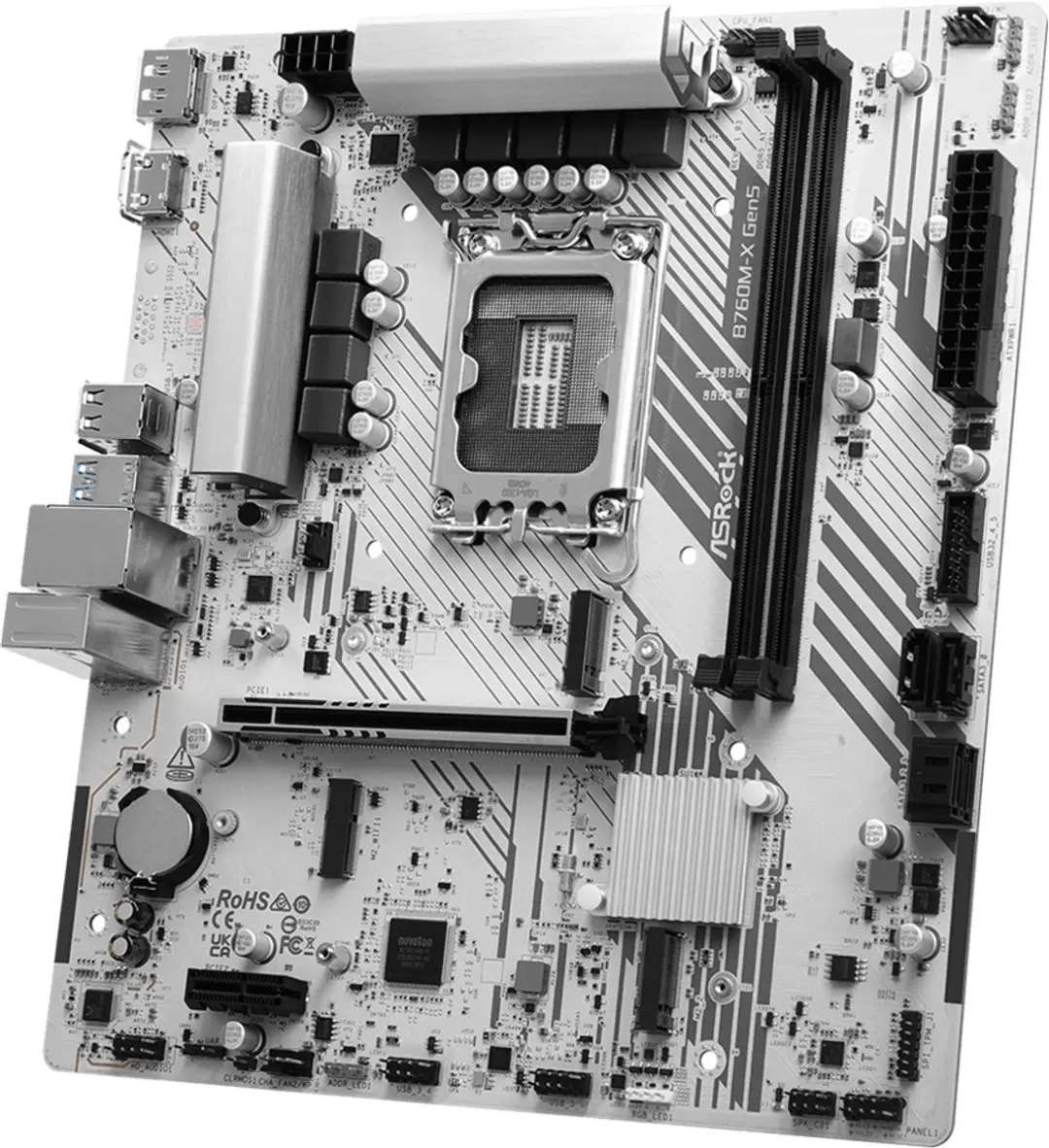 ASRock B760M-X GEN5 90-MXBTR0-A0UAYZ Moederbord - afbeelding 4 van 5