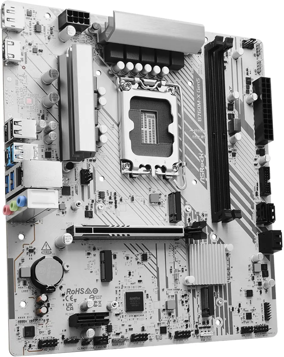 ASRock B760M-X GEN5 90-MXBTR0-A0UAYZ Moederbord - afbeelding 2 van 5