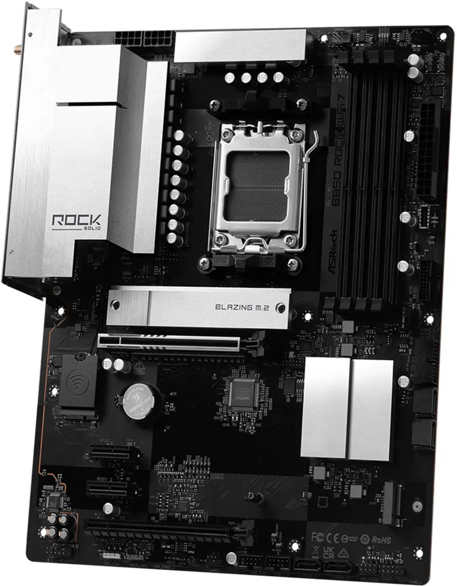 ASRock B850 Rock WiFi 7 Moederbord 90-MXBU20-A0UAYZ - afbeelding 4 van 5