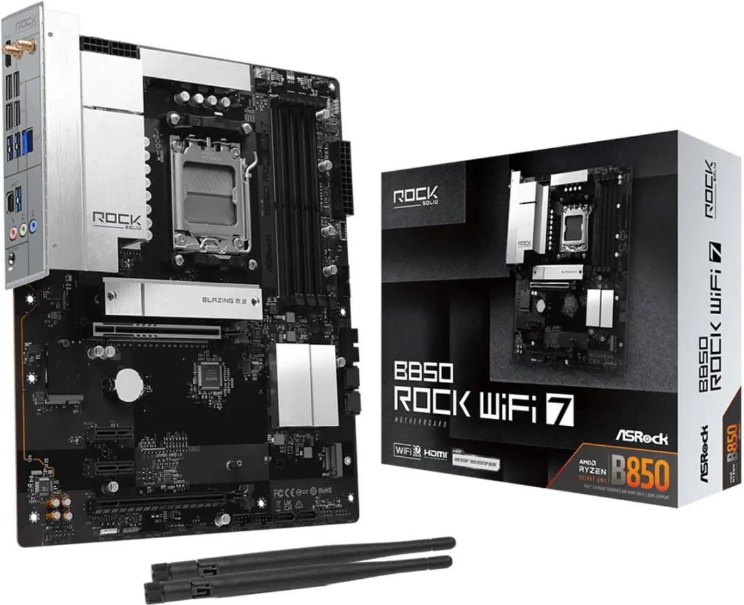 ASRock B850 Rock WiFi 7 Moederbord 90-MXBU20-A0UAYZ