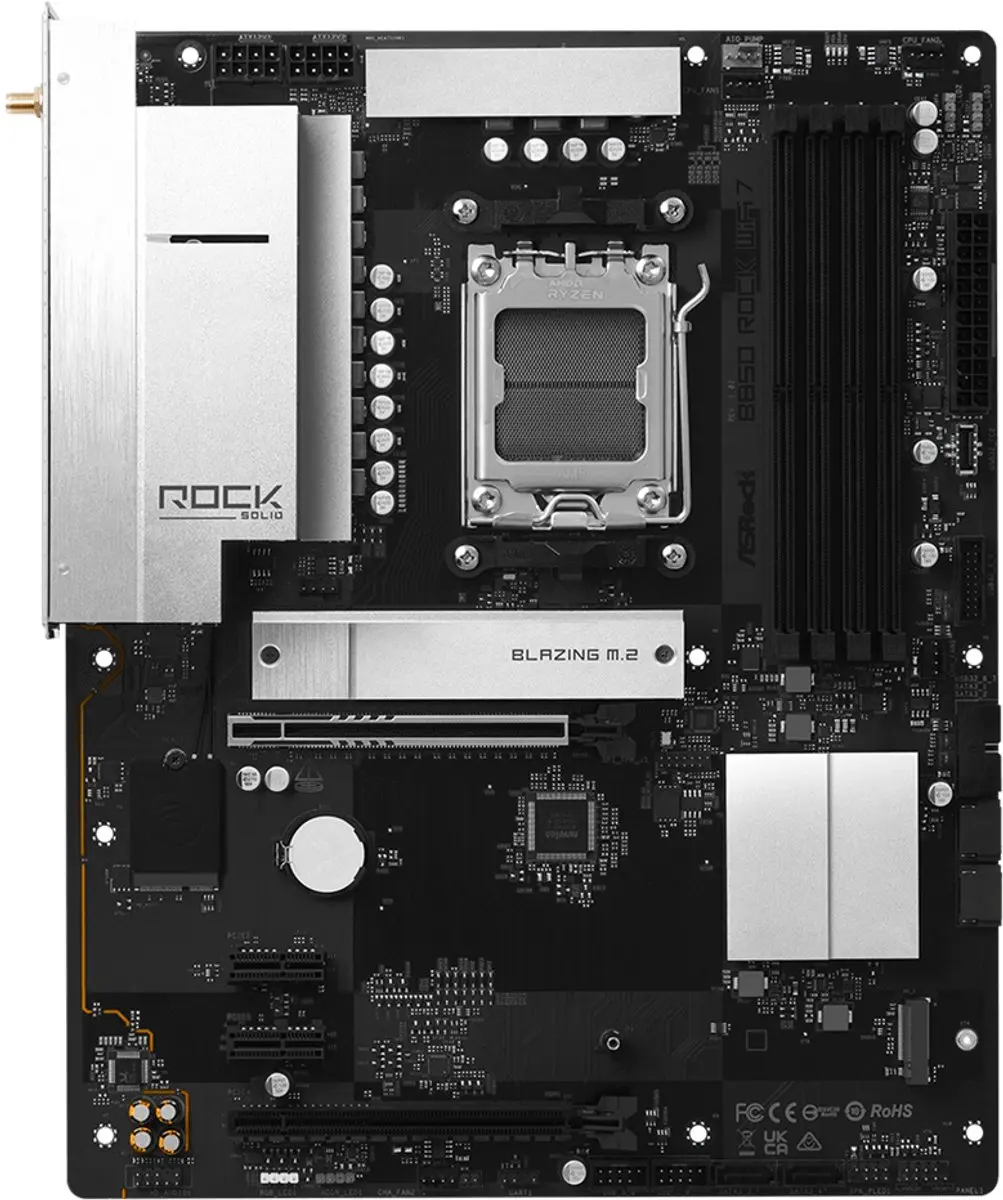 ASRock B850 Rock WiFi 7 Moederbord 90-MXBU20-A0UAYZ - afbeelding 3 van 5