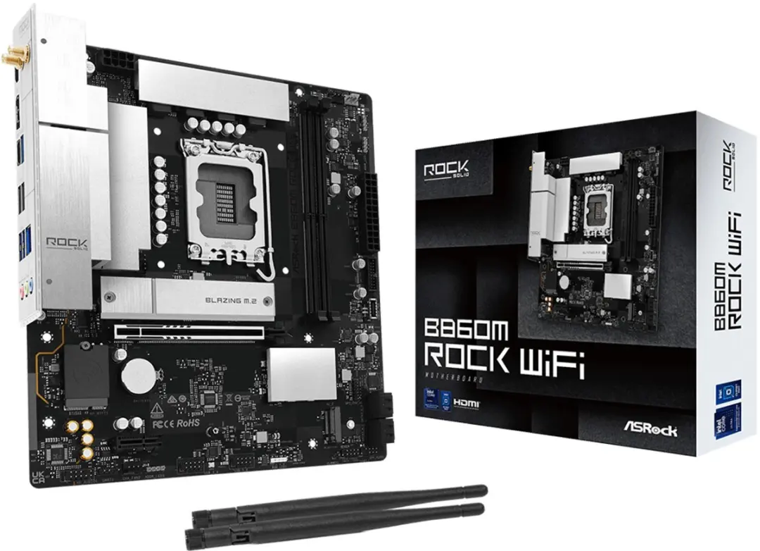 ASRock B860M Rock WiFi 90-MXBU60-A0UAYZ Moederbord