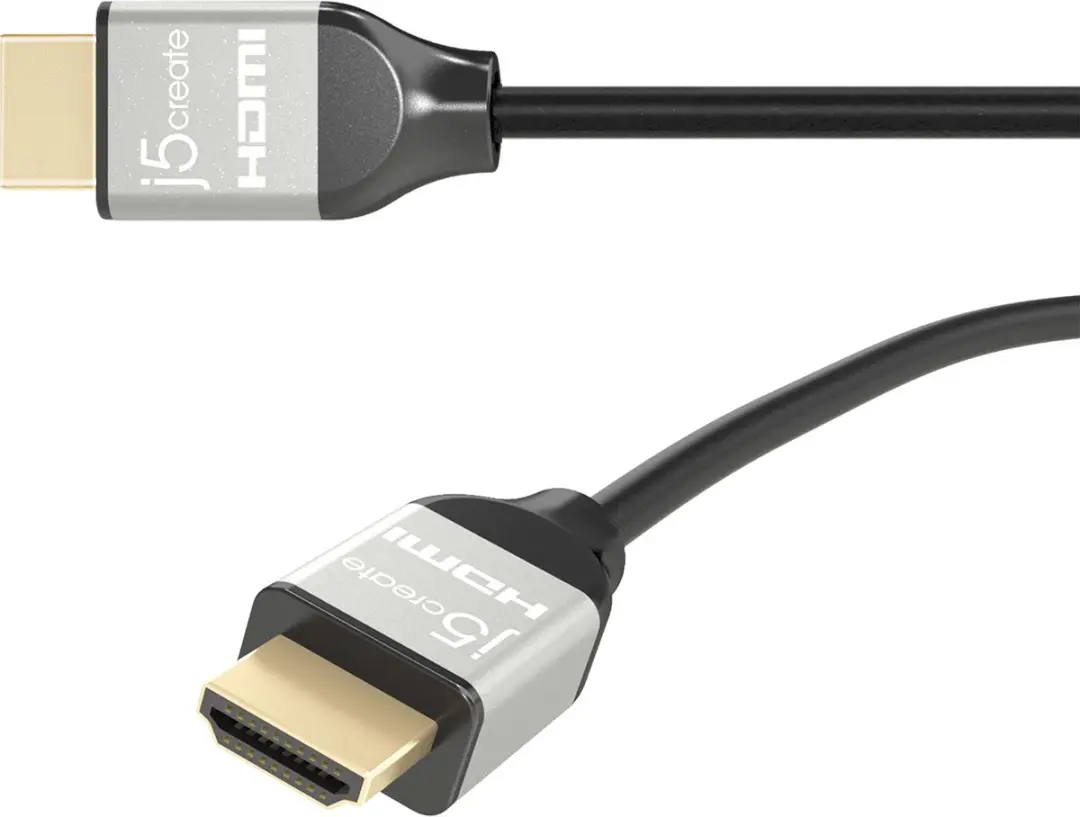 j5create JDC52-N Ultra HD 4K HDMI Kabel 2m - Zwart/Grijs - afbeelding 5 van 6
