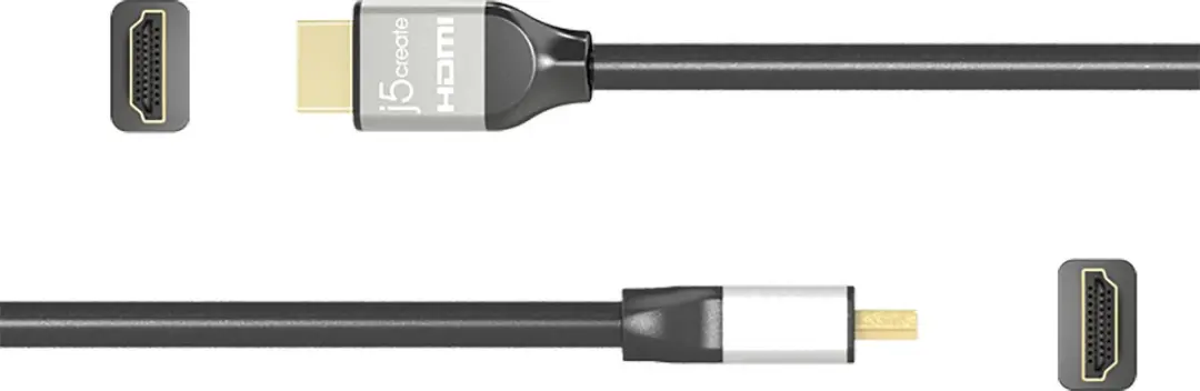 j5create JDC52-N Ultra HD 4K HDMI Kabel 2m - Zwart/Grijs - afbeelding 6 van 6