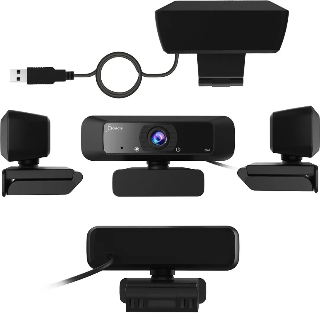 j5create JVCU100 HD Webcam - Zwart - afbeelding 3 van 6