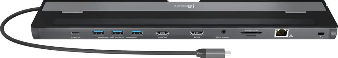 j5create JCD542-N USB-C Dual HDMI Docking Station - Grijs/Zwart - afbeelding 4 van 6
