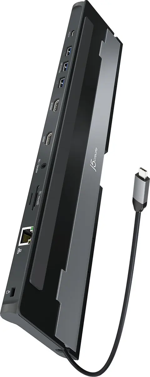 j5create JCD542-N USB-C Dual HDMI Docking Station - Grijs/Zwart - afbeelding 6 van 6