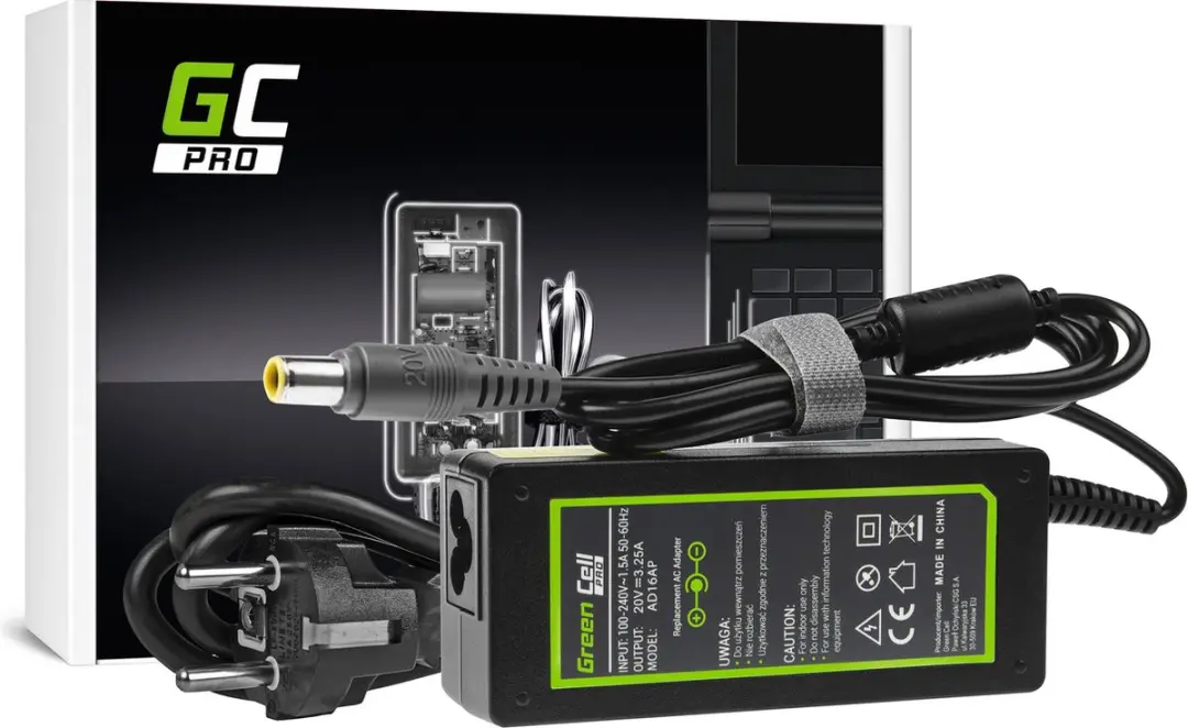GREEN CELL AC adapter PRO 20V 3.25A 65W voor Lenovo B590 ThinkPad R61 R500 T430