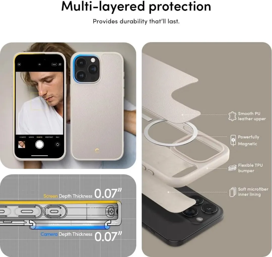 Spigen Cyrill Kajuk iPhone 15 Pro Max Hoesje ACS06633 - Bruin