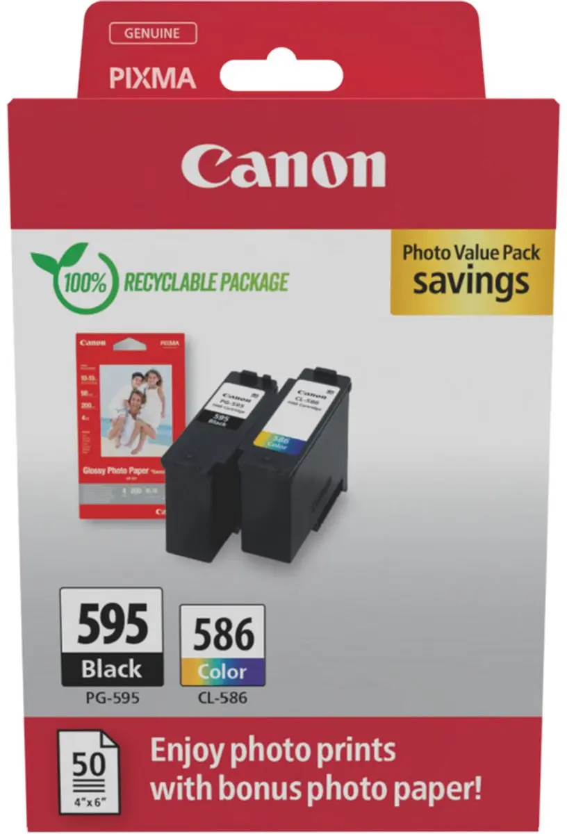 Canon PG-595/CL-586 Inktcartridges Multipack - 2 stuks - afbeelding 3 van 4